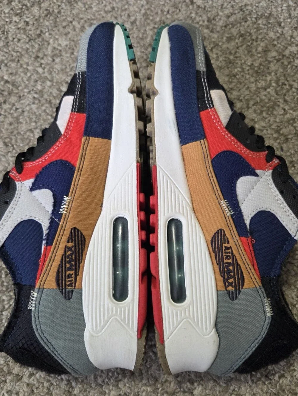 Nike Air Max 90 QS Legacy Patchwork Shoes Women’s SZ 8.5 College Navy DJ4878 400